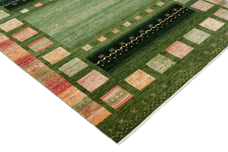 Alfombra Gabbeh - Loribaft Indus - 238 x 173 cm - verde