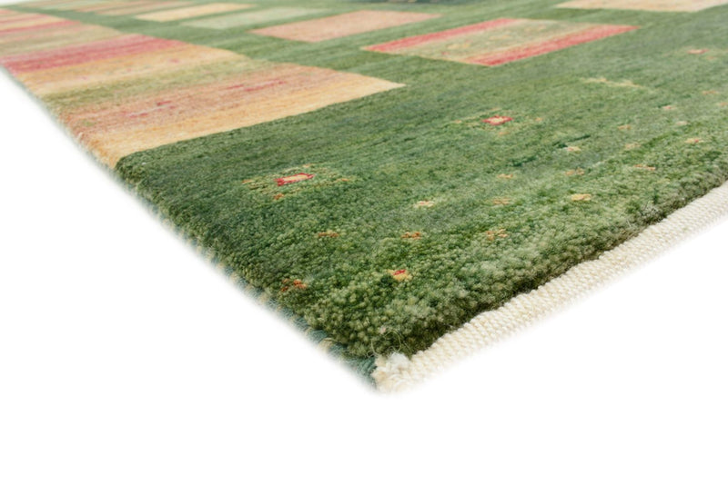 Alfombra Gabbeh - Loribaft Indus - 302 x 248 cm - verde
