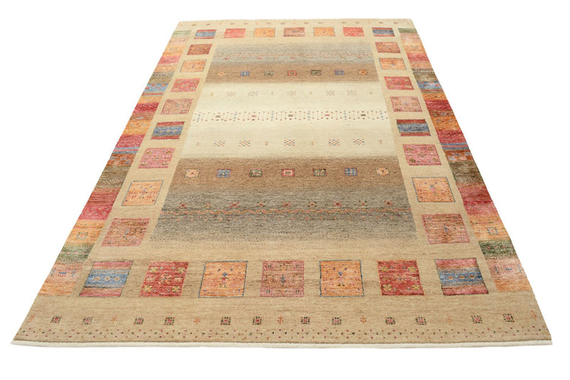 Alfombra Gabbeh - Loribaft Indus - 255 x 173 cm - beige oscuro
