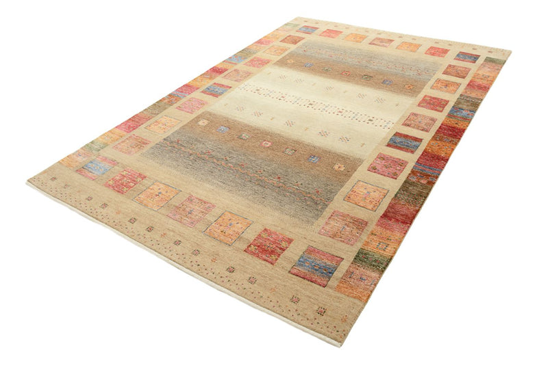 Alfombra Gabbeh - Loribaft Indus - 255 x 173 cm - beige oscuro