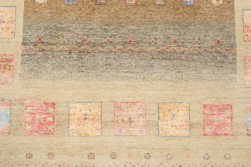Alfombra Gabbeh - Loribaft Indus - 255 x 173 cm - beige oscuro