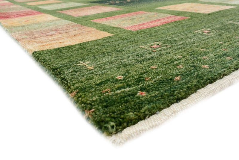 Alfombra Gabbeh - Loribaft Indus - 308 x 205 cm - verde