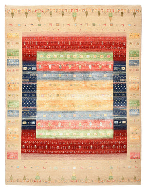 Alfombra Gabbeh - Loribaft Indus - 207 x 156 cm - multicolor