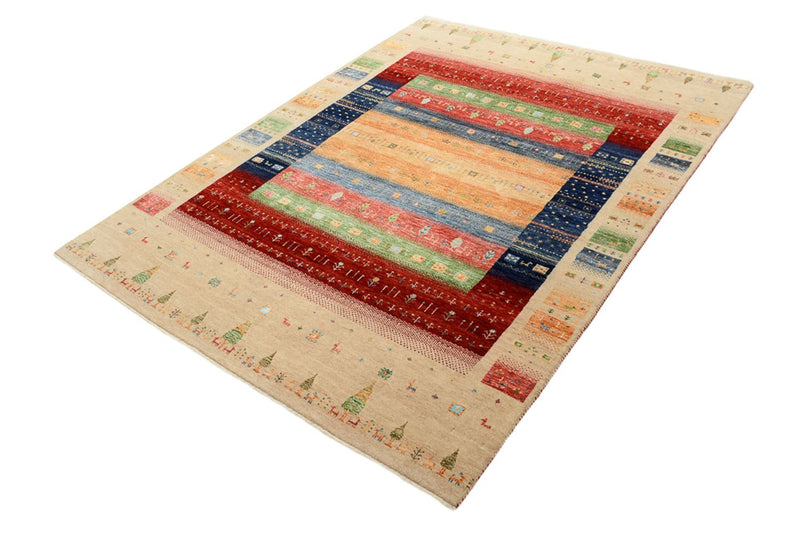 Alfombra Gabbeh - Loribaft Indus - 207 x 156 cm - multicolor