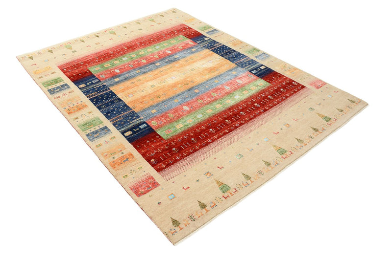 Alfombra Gabbeh - Loribaft Indus - 207 x 156 cm - multicolor