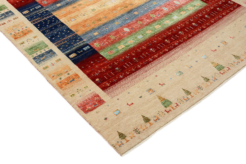 Alfombra Gabbeh - Loribaft Indus - 207 x 156 cm - multicolor