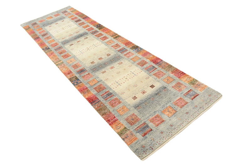 Alfombra de pasillo Alfombra Gabbeh - Loribaft Indus - 295 x 82 cm - multicolor