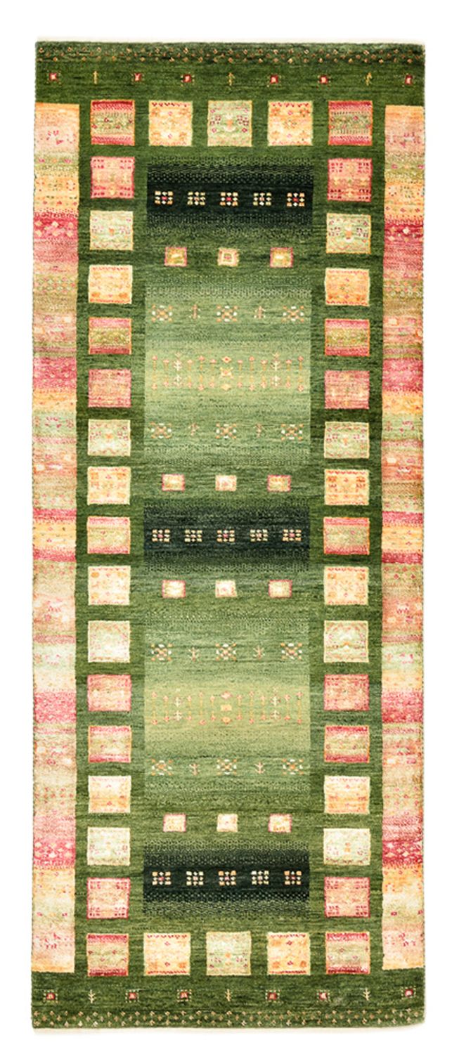 Alfombra de pasillo Alfombra Gabbeh - Loribaft Indus - 192 x 76 cm - multicolor