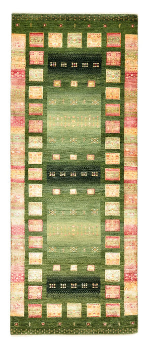 Alfombra de pasillo Alfombra Gabbeh - Loribaft Indus - 192 x 76 cm - multicolor