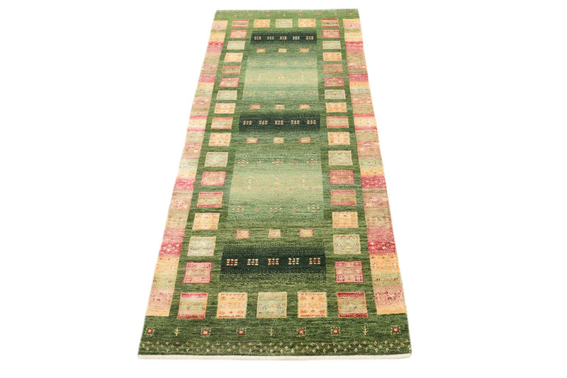 Alfombra de pasillo Alfombra Gabbeh - Loribaft Indus - 192 x 76 cm - multicolor