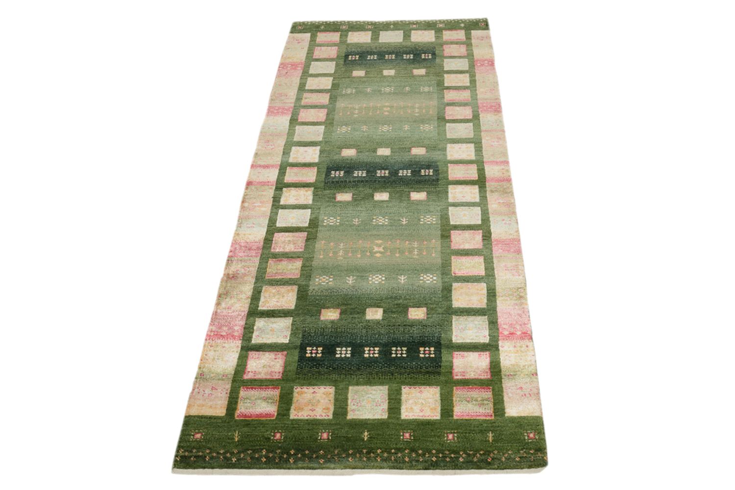 Alfombra de pasillo Alfombra Gabbeh - Loribaft Indus - 192 x 76 cm - multicolor
