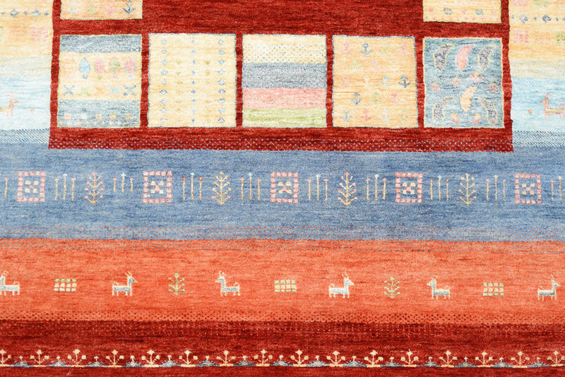 Alfombra Gabbeh - Loribaft Indus - 242 x 176 cm - multicolor