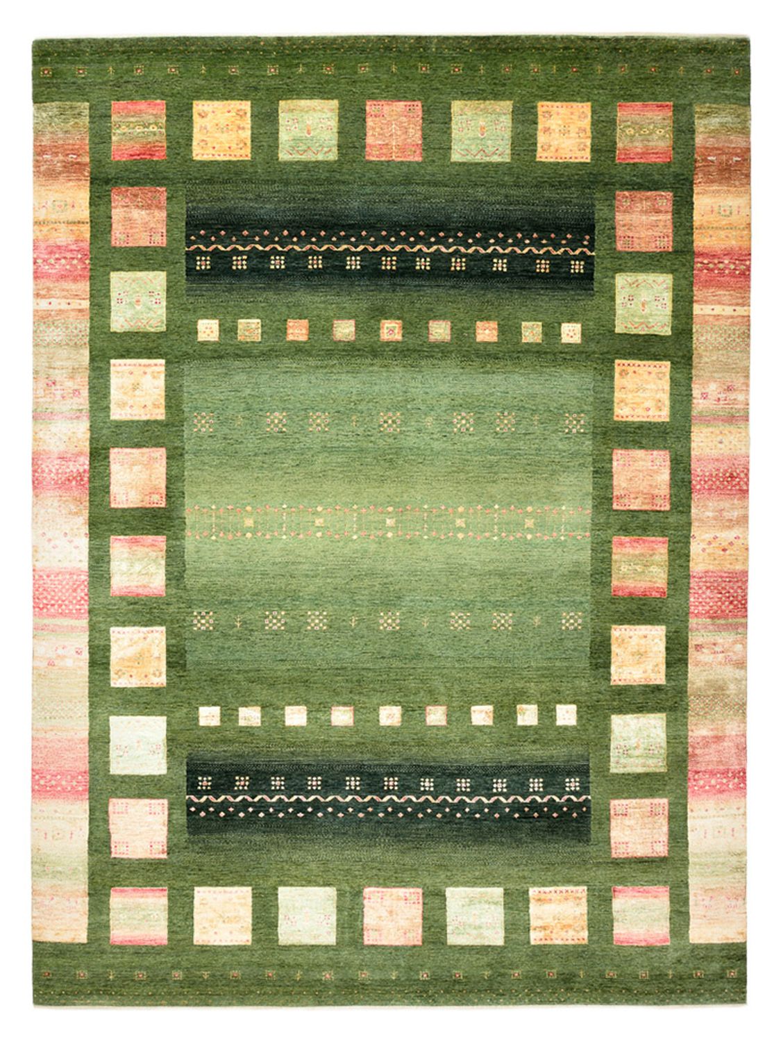 Alfombra Gabbeh - Loribaft Indus - 343 x 251 cm - multicolor