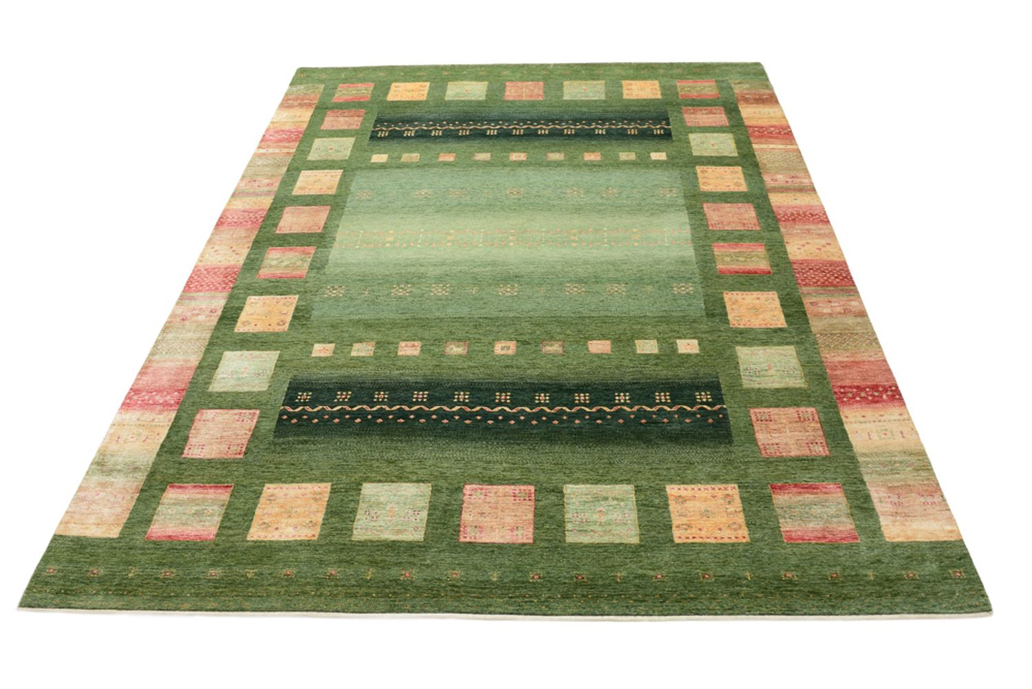 Alfombra Gabbeh - Loribaft Indus - 343 x 251 cm - multicolor