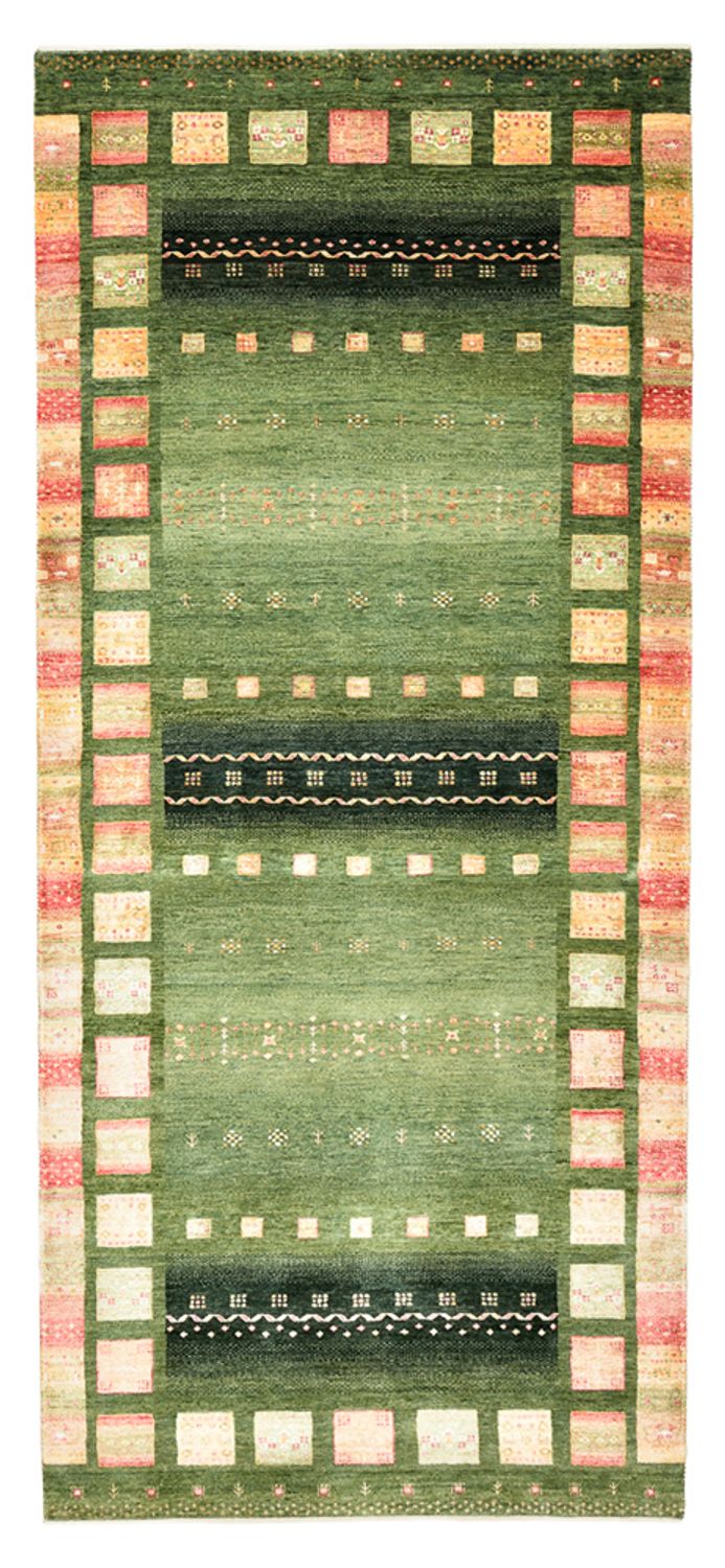 Alfombra de pasillo Alfombra Gabbeh - Loribaft Indus - 301 x 129 cm - multicolor