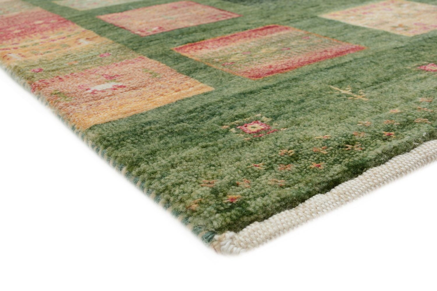 Alfombra de pasillo Alfombra Gabbeh - Loribaft Indus - 301 x 129 cm - multicolor