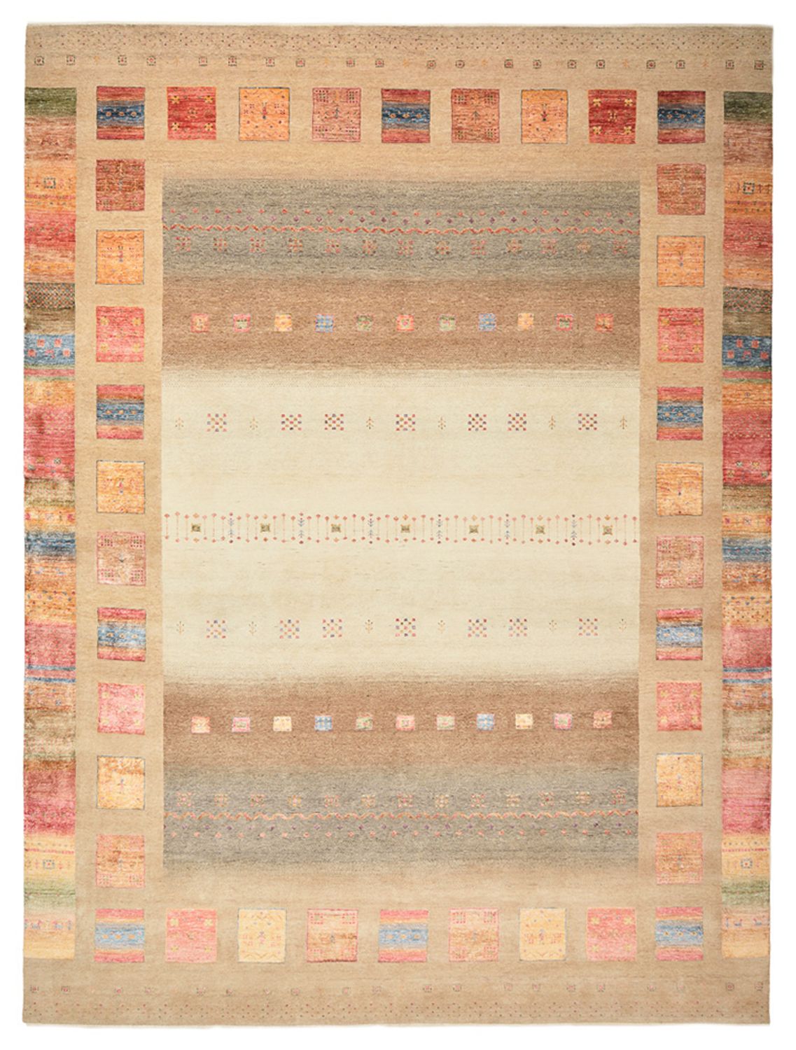 Alfombra Gabbeh - Loribaft Indus - 400 x 301 cm - multicolor