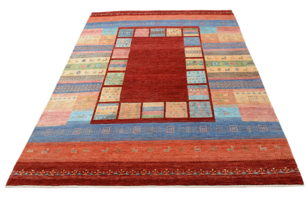 Alfombra Gabbeh - Loribaft Indus - 241 x 178 cm - multicolor