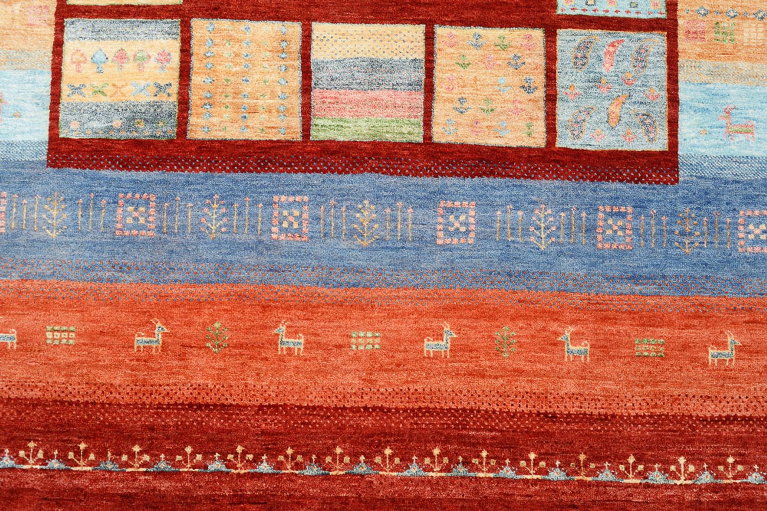 Alfombra Gabbeh - Loribaft Indus - 241 x 178 cm - multicolor