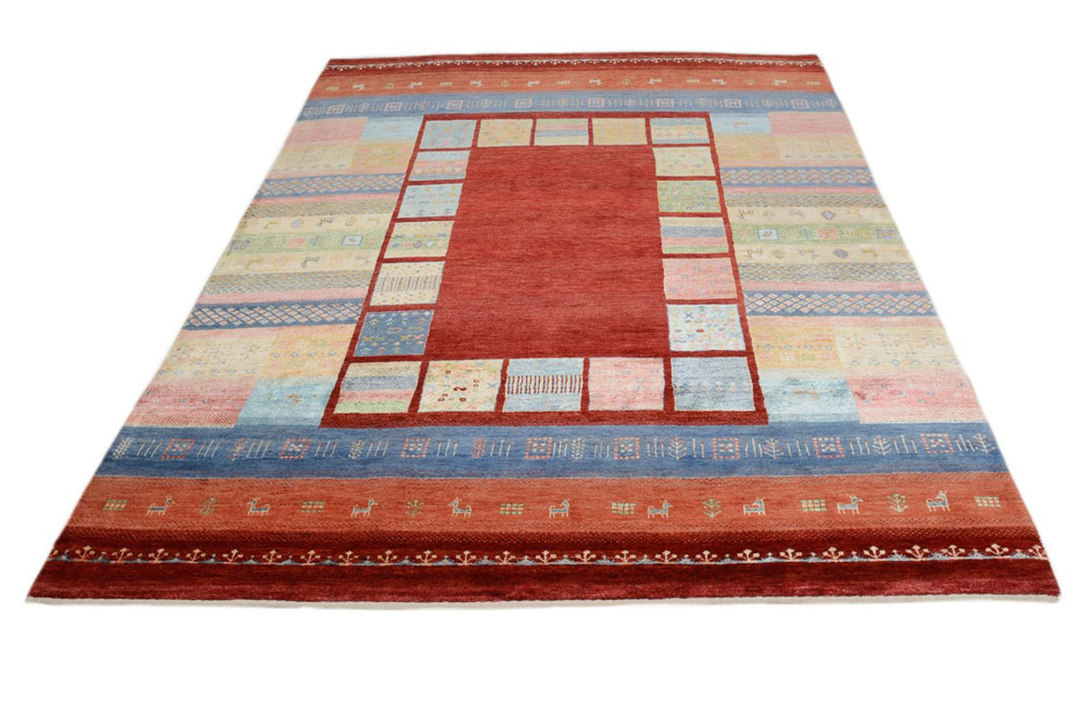 Alfombra Gabbeh - Loribaft Indus - 241 x 178 cm - multicolor