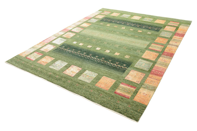 Alfombra Gabbeh - Loribaft Indus - 259 x 208 cm - verde