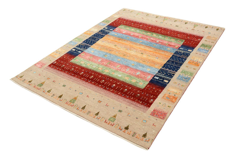Alfombra Gabbeh - Loribaft Indus - 198 x 154 cm - multicolor
