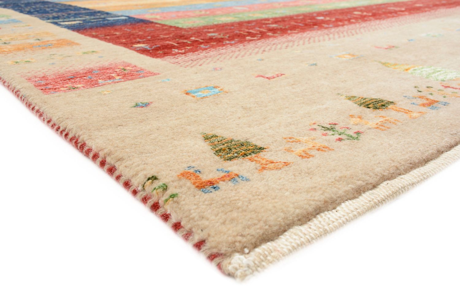 Alfombra Gabbeh - Loribaft Indus - 198 x 154 cm - multicolor
