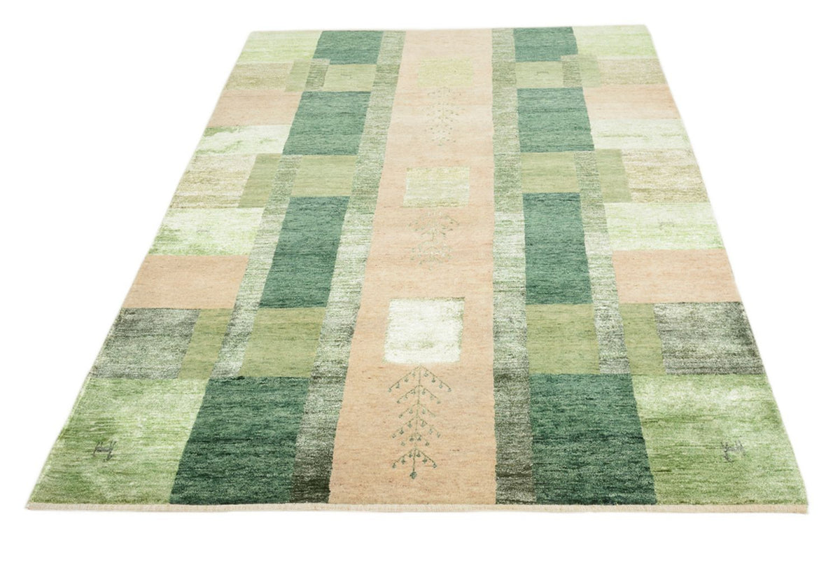 Alfombra Gabbeh - Loribaft Indus - 204 x 150 cm - verde