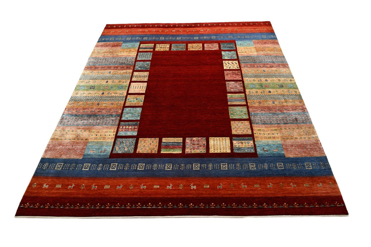 Alfombra Gabbeh - Loribaft Indus - 336 x 254 cm - rojo