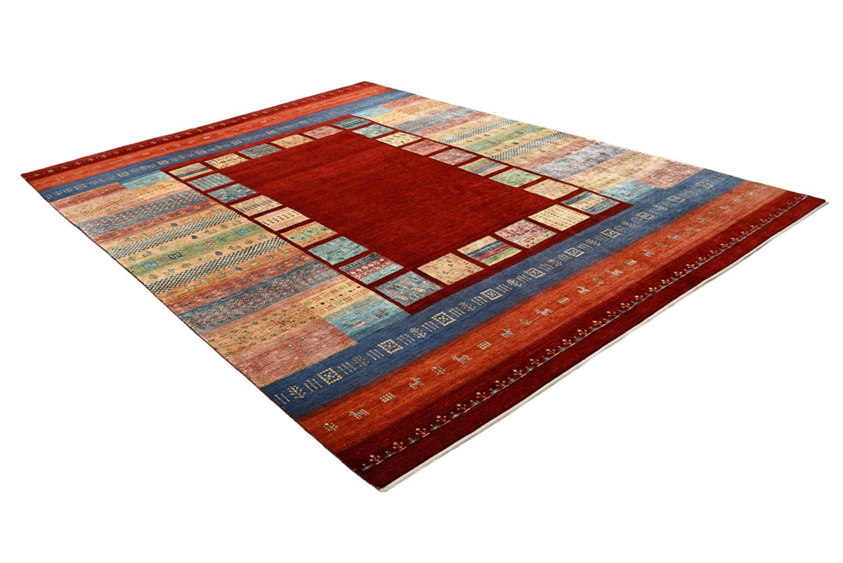 Alfombra Gabbeh - Loribaft Indus - 336 x 254 cm - rojo