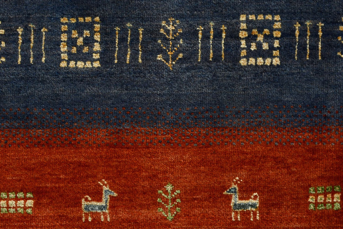 Alfombra Gabbeh - Loribaft Indus - 336 x 254 cm - rojo