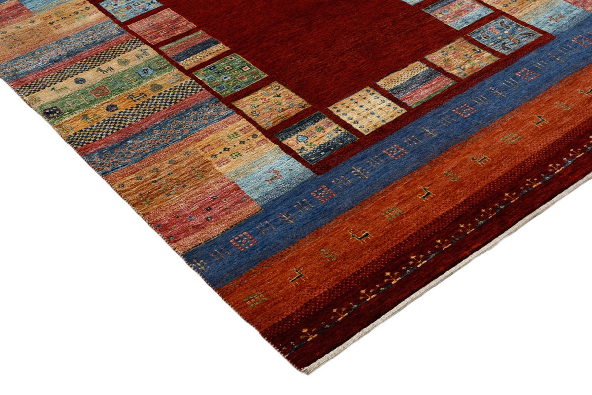 Alfombra Gabbeh - Loribaft Indus - 201 x 155 cm - rojo