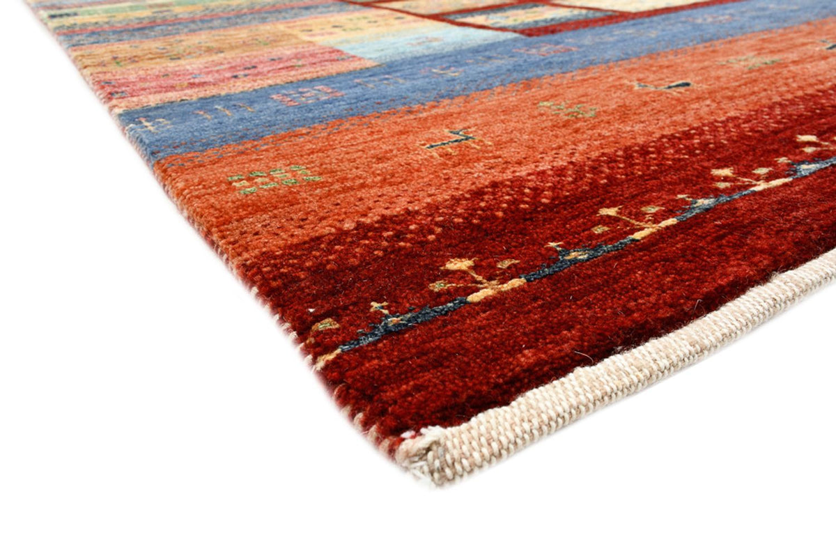 Alfombra Gabbeh - Loribaft Indus - 201 x 155 cm - rojo