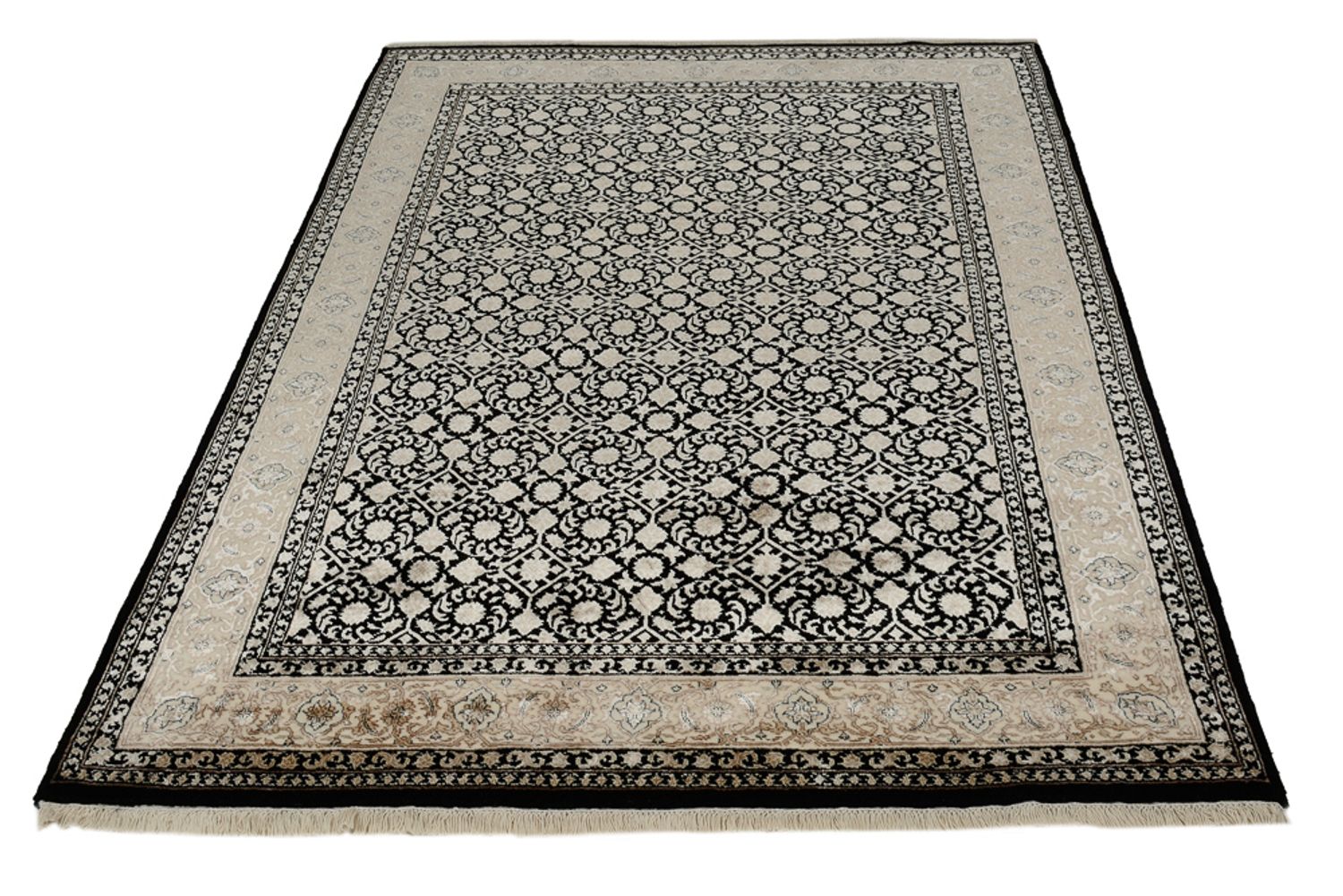 Alfombra oriental - Bidjar - Indus - 204 x 139 cm - beige oscuro
