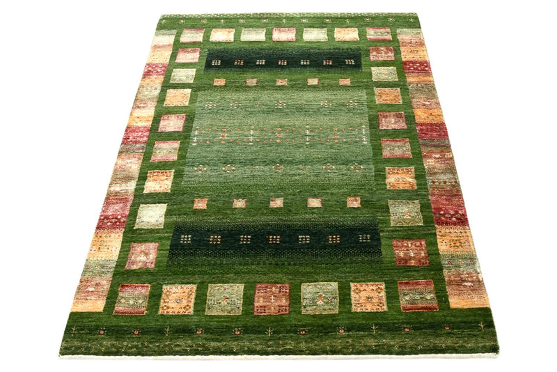 Alfombra Gabbeh - Loribaft Indus - 154 x 105 cm - verde