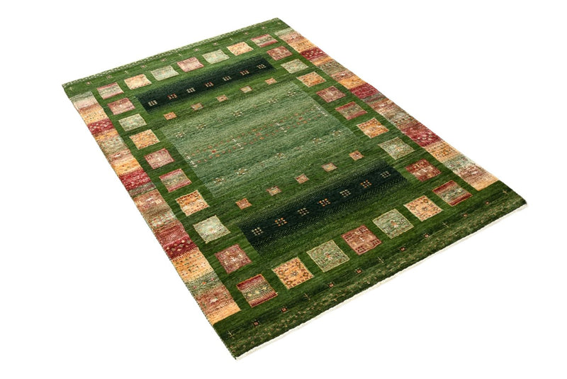 Alfombra Gabbeh - Loribaft Indus - 154 x 105 cm - verde