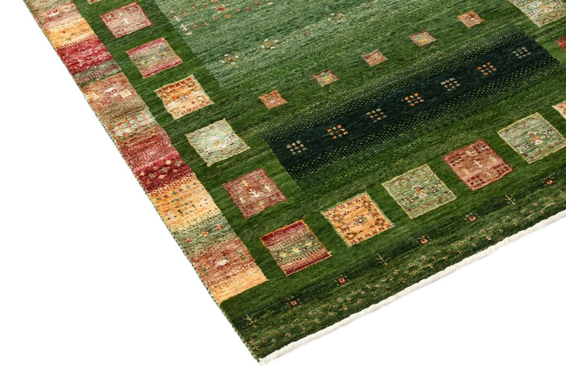 Alfombra Gabbeh - Loribaft Indus - 154 x 105 cm - verde