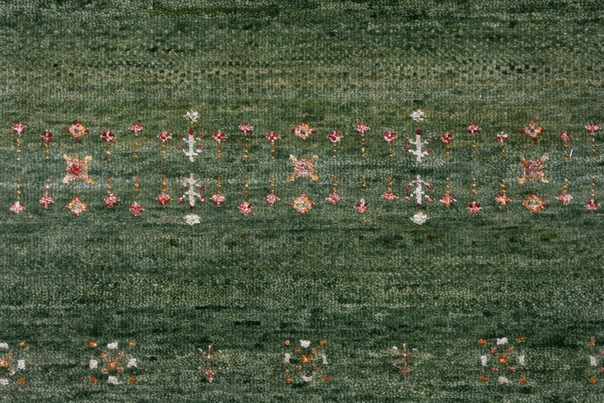 Alfombra Gabbeh - Loribaft Indus - 154 x 105 cm - verde