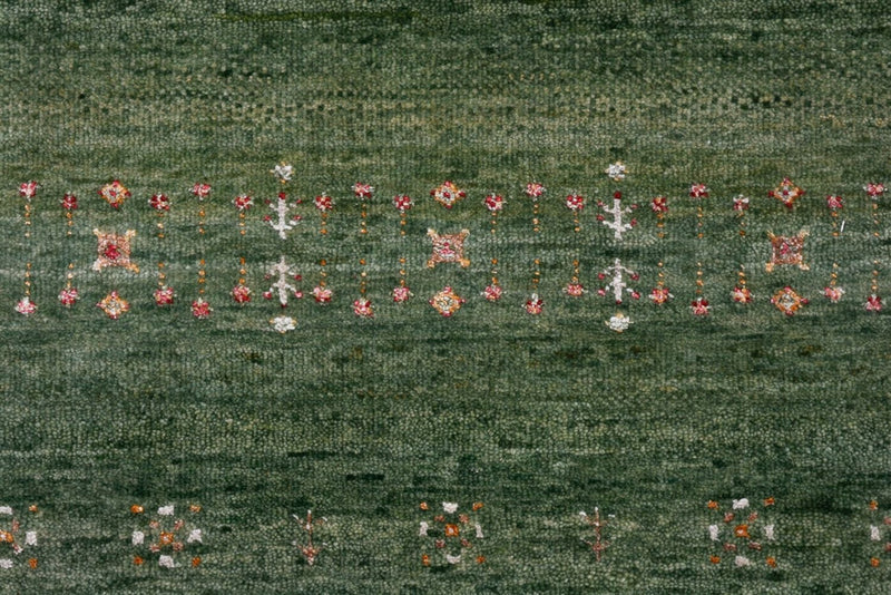 Alfombra Gabbeh - Loribaft Indus - 154 x 105 cm - verde