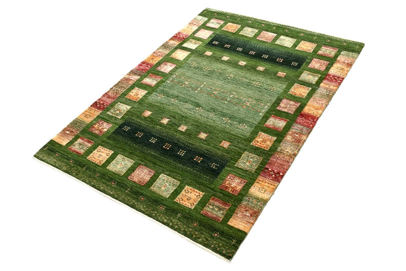 Alfombra Gabbeh - Loribaft Indus - 154 x 106 cm - verde