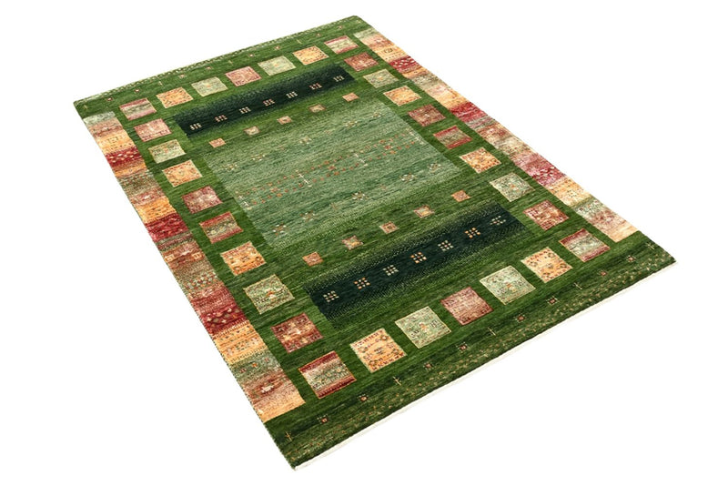 Alfombra Gabbeh - Loribaft Indus - 154 x 106 cm - verde