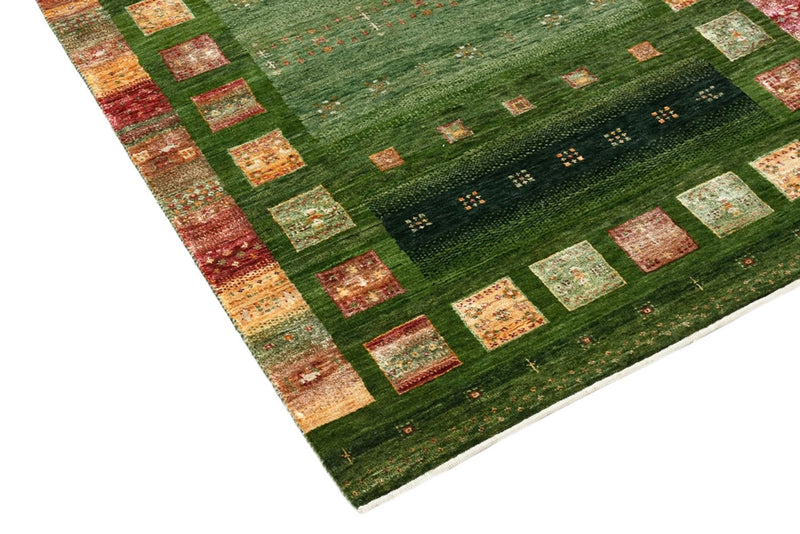 Alfombra Gabbeh - Loribaft Indus - 154 x 106 cm - verde