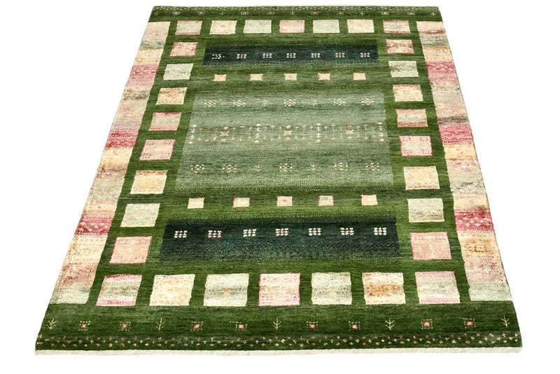 Alfombra Gabbeh - Loribaft Indus - 154 x 106 cm - verde