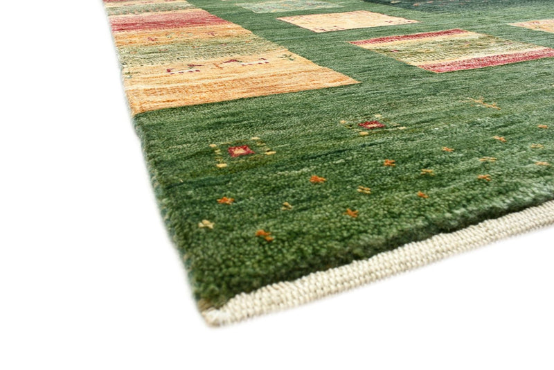 Alfombra Gabbeh - Loribaft Indus - 302 x 249 cm - verde