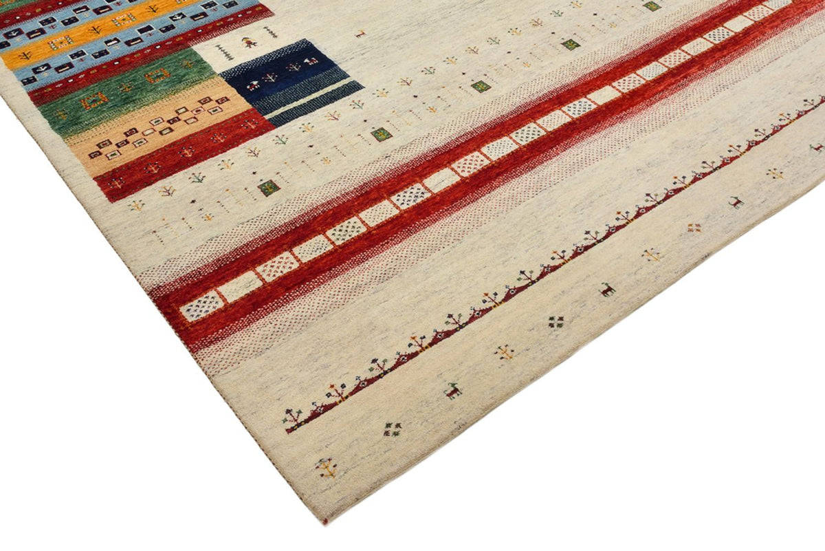 Alfombra Gabbeh - Loribaft Indus - 298 x 249 cm - beige claro