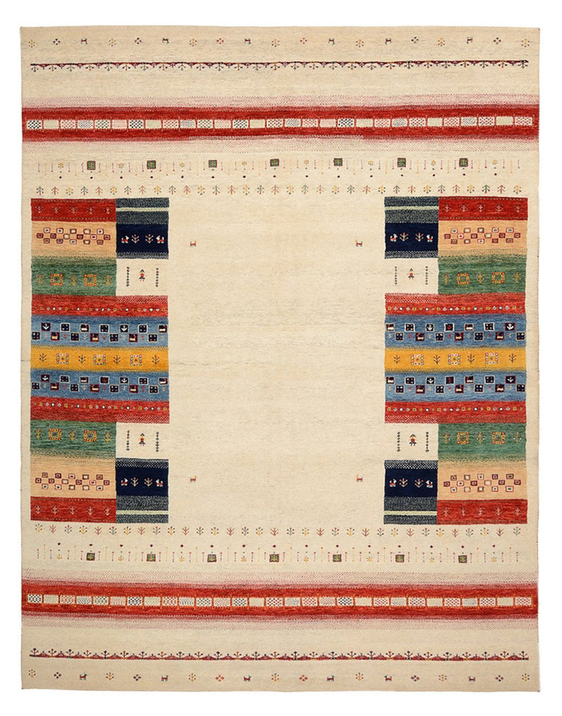 Alfombra Gabbeh - Loribaft Indus - 308 x 246 cm - beige claro