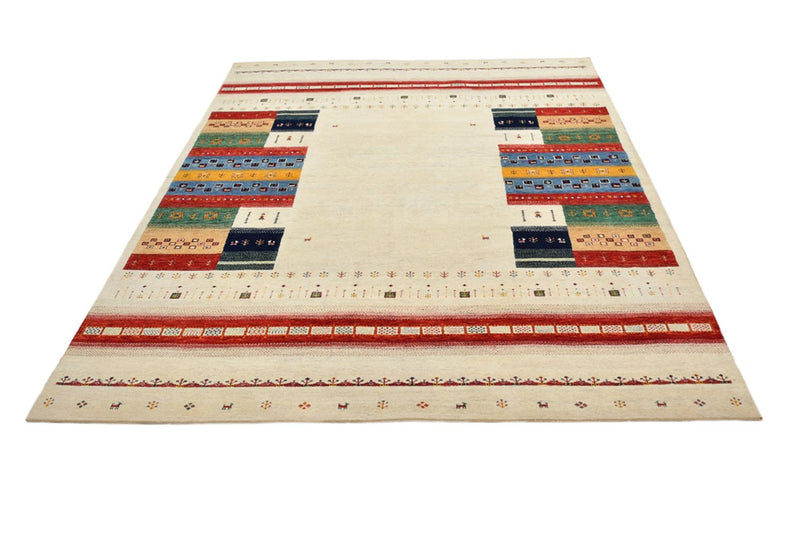Alfombra Gabbeh - Loribaft Indus - 308 x 246 cm - beige claro