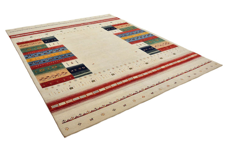 Alfombra Gabbeh - Loribaft Indus - 308 x 246 cm - beige claro