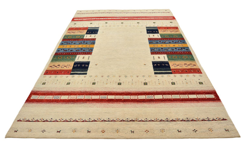 Alfombra Gabbeh - Loribaft Indus - 303 x 205 cm - beige claro