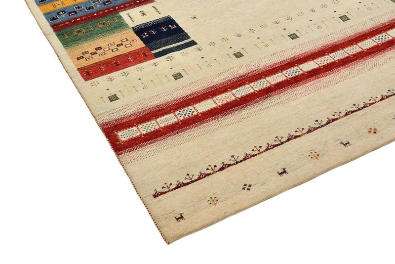 Alfombra Gabbeh - Loribaft Indus - 303 x 205 cm - beige claro